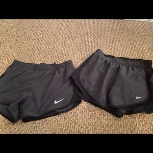 2 Pair Women’s Nike Dri Fit Shorts both size Small